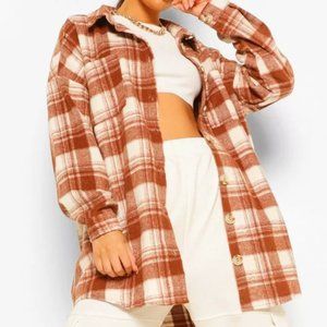 NWT Brushed Check Shacket